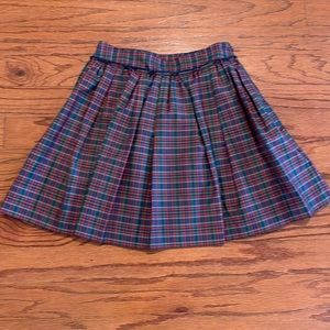 Tommy Hilfiger Blue Red Green Plaid Mini Skirt